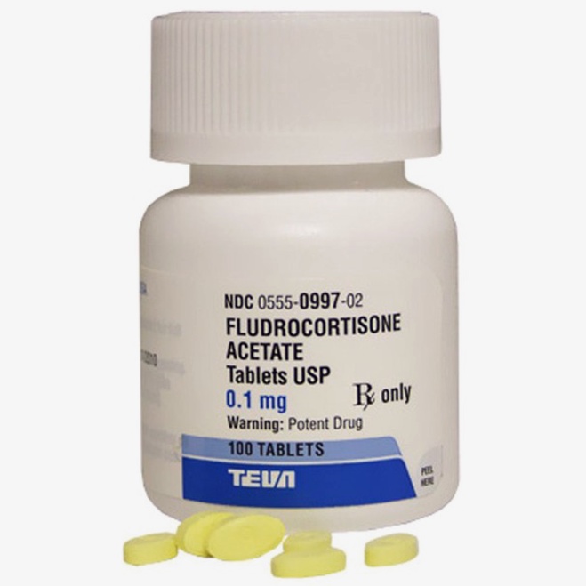 Achat Fludrocortisone - Illustration de comprimés et ordonnance