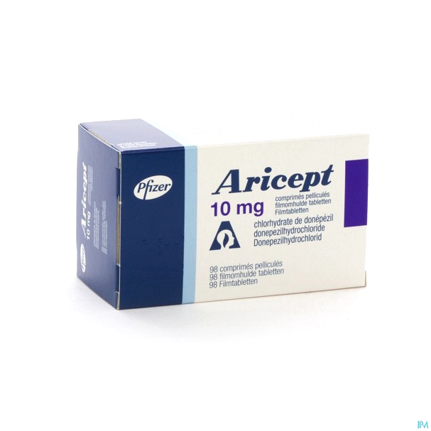 Acheter Aricept - Illustration d'un comprimé et d'une boîte de médicament